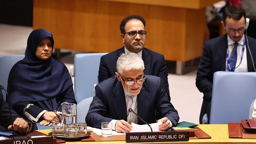 Ambassador Amir Saeid Iravani, Permanent Representative of Iran to the UN, speaking at a UN Security Council meeting earlier this week