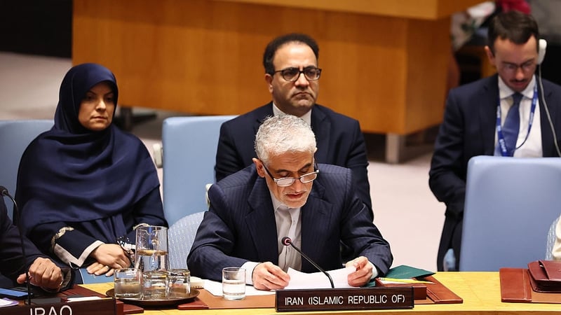 Ambassador Amir Saeid Iravani, Permanent Representative of Iran to the UN, speaking at a UN Security Council meeting earlier this week