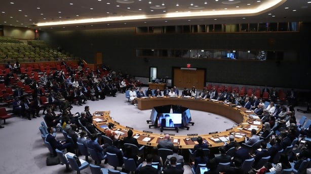 General view of a United Nations Security Council emergency meeting in New York on June 22, 2025, one day after US strikes on Iranian nuclear facilities. (Photo by Bryan R. SMITH / AFP)