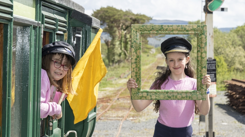 All abord! Young locals Mena King and Emily Snow pictured at the launch of Clifden Arts Festival