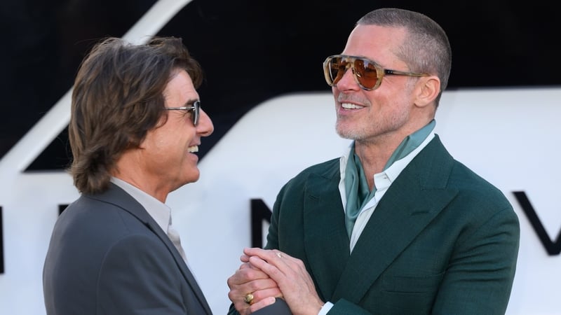 Tom Cruise and Brad Pitt at the F1: The Movie premiere in London