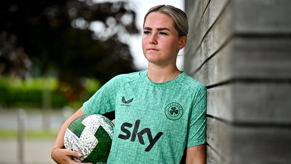 20 June 2025; Jessie Stapleton poses for a portrait during a Republic of Ireland women's media day at FAI Headquarters in Abbotstown, Dublin. Photo by Sam Barnes/Sportsfile