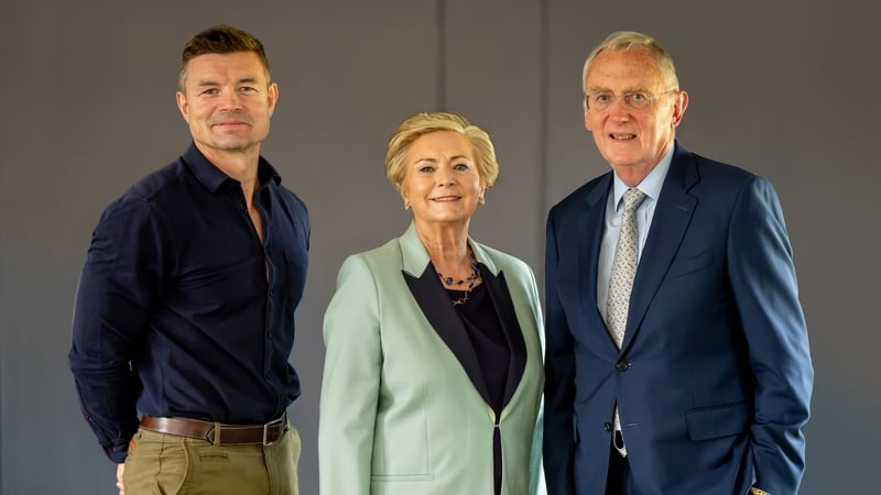 Brian O'Driscoll, Frances Fitzgerald, and, Gary McGann, chairman of Teneo Ireland Advisory Board