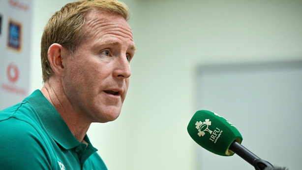 24 June 2025; Assistant coach Mike Prendergast during the Ireland rugby media conference at the IRFU High Performance Centre at the Sport Ireland Campus in Dublin. Photo by Brendan Moran/Sportsfile