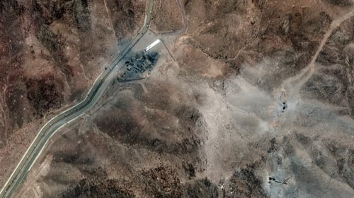 Satellite imagery reveals several craters at the northeastern perimeter of the Fordow complex