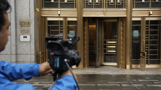 NEW YORK, NEW YORK - JUNE 18: The media are seen outside the federal courthouse ahead of the Sean Combs trial in lower Manhattan on June 18, 2025 in New York City. The prosecutors in the Sean Diddy Combs sex trafficking and racketeering federal trial are expected to rest their case at the end of the