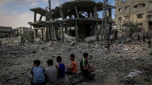 GAZA CITY, GAZA - JUNE 24: A general view of the destruction after an Israeli airstrike targeted the home of the Gazzat family in the Es-Sabra neighborhood of Gaza City, Gaza, on June 24, 2025. The house was rendered uninhabitable, and five people lost their lives in the attack. (Photo by Saeed M. M