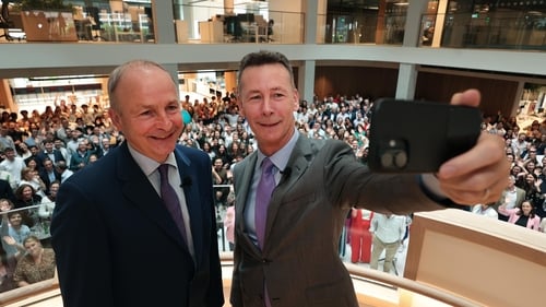 Taoiseach Micheál Martin and David Widger, Managing Partner at ALG.
