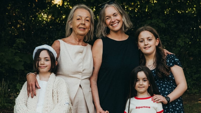 Ciara Tinney with her mother Jo and daughters Adabelle, 11; Fiadh Ros, eight; and Birdie Blue, six Photos: Stephen McAvoy/PA Wire