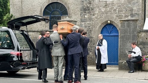 The funeral took place at St Patrick's Church of Ireland in Slane
