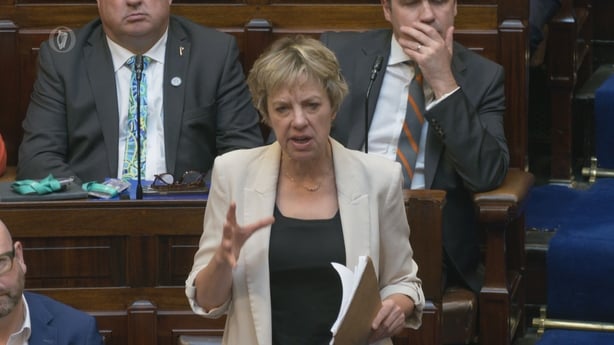 Ivana Bacik speaks during Leaders' Questions in the Dail on 25 June
