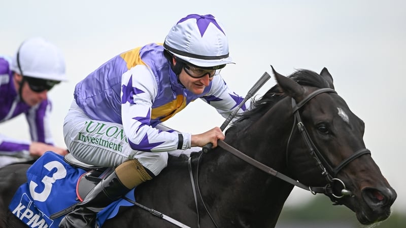 Green Impact, with Shane Foley up, on their way to winning the KPMG Champions Juvenile Stakes during day at the Irish Champions Festival last September