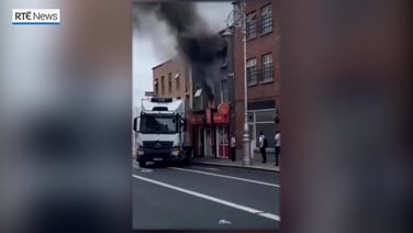 Man jumps on lorry to escape Dublin fire