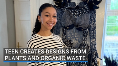Teen creates designs from plants and organic waste