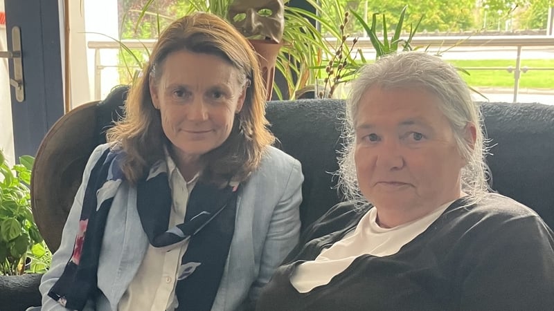 Mary Jane (R), who has secured a home, with Galway Simon CEO Karen Golden