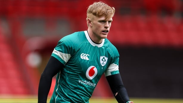 23 February 2025; Tommy O'Brien of Ireland during the representative fixture rugby union match between England A and Ireland A at Ashton Gate in Bristol, England. Photo by Harry Murphy/Sportsfile