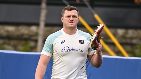 28 November 2024; Angus Bell during an Australia Rugby squad training session at Wanderers RFC in Dublin. Photo by Ben McShane/Sportsfile