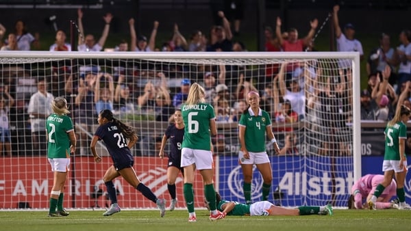26 June 2025; Alyssa Thompson of United States celebrates after scoring her side's fourth goal during the women's international friendly match between the USA and Republic of Ireland at Dick’s Sporting Goods Park in Commerce City, Colorado, USA. Photo by