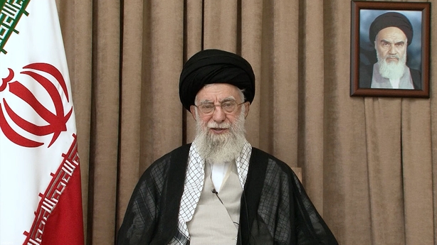 TEHRAN, IRAN - JUNE 26: (----EDITORIAL USE ONLY - MANDATORY CREDIT - 'IRANIAN LEADER PRESS OFFICE / HANDOUT' - NO MARKETING NO ADVERTISING CAMPAIGNS - DISTRIBUTED AS A SERVICE TO CLIENTS----) Iranian Supreme Leader Ali Khamenei addresses the nation in Tehran, Iran on June 26, 2025. (Photo by Iranian