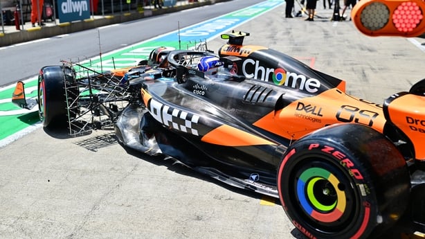 McLaren's Irish driver Alexander Dunne drives during the first practice session at the Red Bull Ring race track in Spielberg, Austria, on June 27, 2025, ahead of the Formula One Austrian Grand Prix.