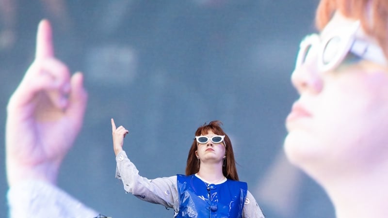 Towards the end of her set, CMAT waded into the crowd to sing her popular song Stay for Something and chanted "Free Palestine" in reference to the ongoing war in Gaza