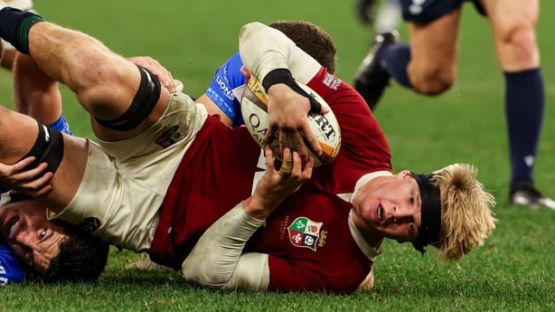 28 June 2025; Henry Pollock of British & Irish Lions during the tour match between Western Force and the British & Irish Lions at Optus Stadium in Perth, Australia. Photo by Steve Christo/Sportsfile