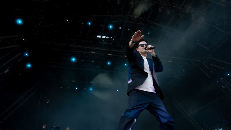 Danny O'Donoghue of the Script performs during day four of Glastonbury festival 2025 at Worthy Farm, Pilton on Saturday. Photo credit: Shane Anthony Sinclair/Getty Images