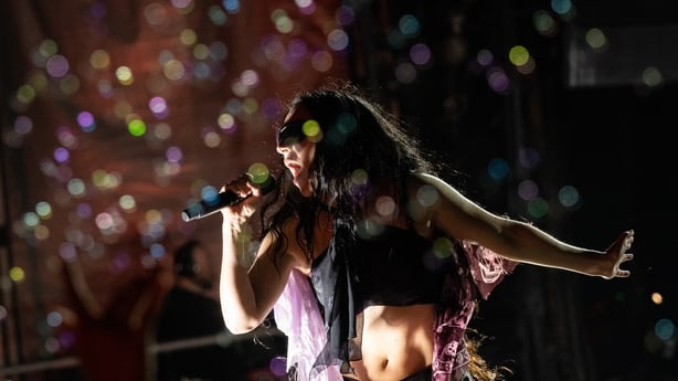 GLASTONBURY, ENGLAND - JUNE 28: Charli XCX performs on The Other Stage during day four of Glastonbury festival 2025 at Worthy Farm, Pilton on June 28, 2025 in Glastonbury, England. Established by Michael Eavis in 1970, Glastonbury has grown into the UK's largest music festival, drawing over 200,000