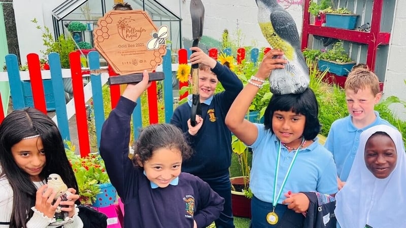 Nearly all of the pupils in the school were involved with the project