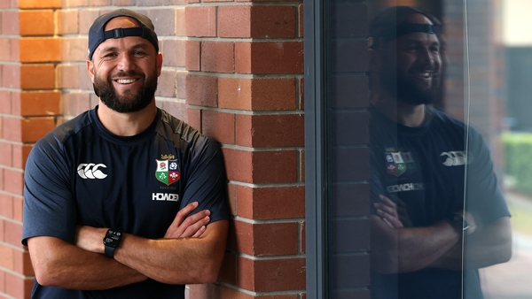 BRISBANE, AUSTRALIA - JUNE 30: Jamison Gibson-Park poses after the British & Irish Lions team announcement for the match against Queensland Reds held at Churchie School on June 30, 2025 in Brisbane, Australia. (Photo by David Rogers/Getty Images)