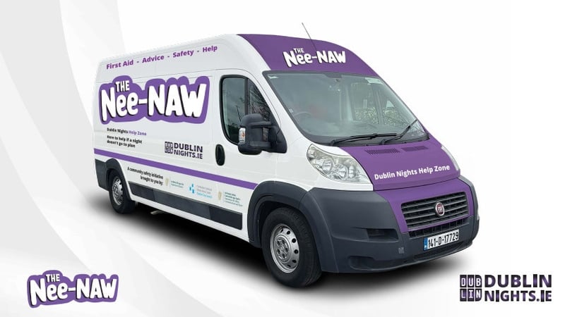 The 'Nee-Naw' van - the Dublin Nights Help Zone - has been launched by Dublin City Council as a late-night welfare initiative