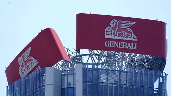 MILAN, ITALY - JUNE 30: Generali sign ontop of the Hadid Tower partially collapses on June 30, 2025 in Milan, Italy. (Photo by Pier Marco Tacca/Getty Images)
