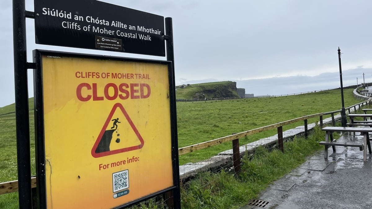 Cliffs Of Moher Walking Trail is "impossible to manage"