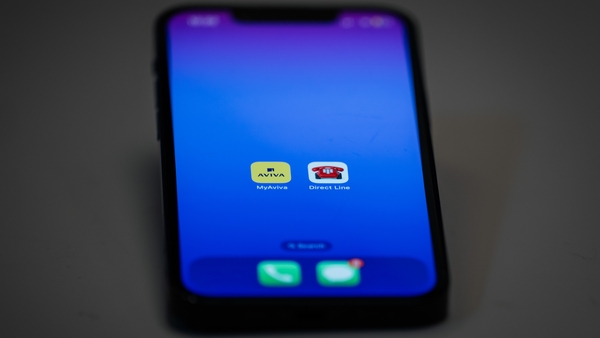 The Direct Line Insurance Group Plc app and the Aviva Plc app displayed on a mobile phone arranged in London, UK, on Friday, Dec. 6, 2024. Aviva Plc reached a preliminary agreement to buy Direct Line Insurance Group Plc for £3.6 billion ($4.6 billion) in