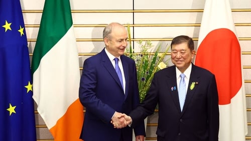 Micheál Martin met Japanese Prime Minister Shigeru Ishiba in Tokyo