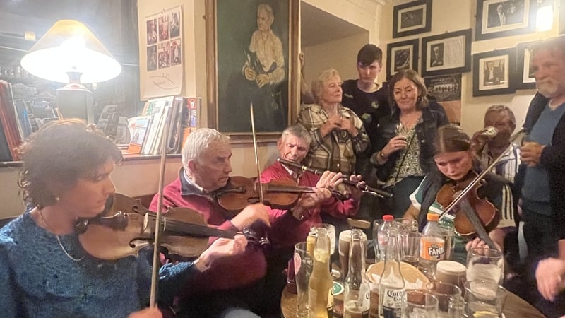 Musicians at Scoil Samhraidh Willie Clancy: 'every space is utilised during Willie Clancy week'. Photo: Aoife Granville