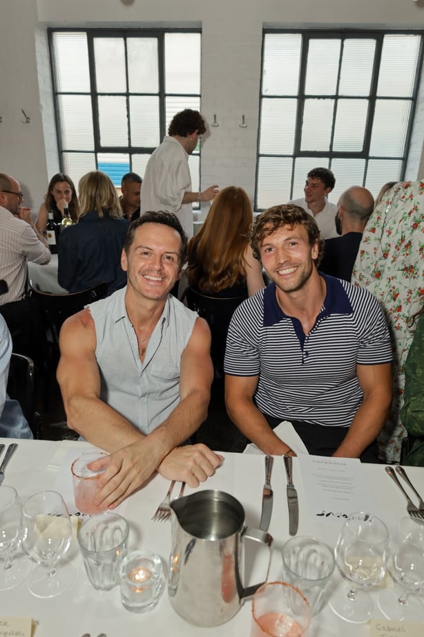 LONDON, ENGLAND - JULY 01: Andrew Scott and Leo Suter attend the IMAGINE Magazine Launch Dinner at Bistrotheque on July 1, 2025 in London, England. (Photo by Aimee Rose McGhee/Dave Benett/Getty Images for IMAGINE Magazine)