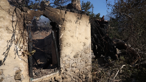 CRETE, GREECE - JULY 3: A view of destruction after fire breaks out in the Lasithi prefecture of the city of Ierapetra, Crete, Greece on July 3, 2025. The wildfire continues to rage despite the best efforts of firefighting forces, prompted the evacuation of over 1,500 residents and tourists. (Photo
