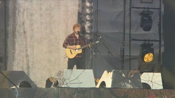 English singer-songwriter Ed Sheeran plays the first of two sold-out concerts at Croke Park in Dubl…