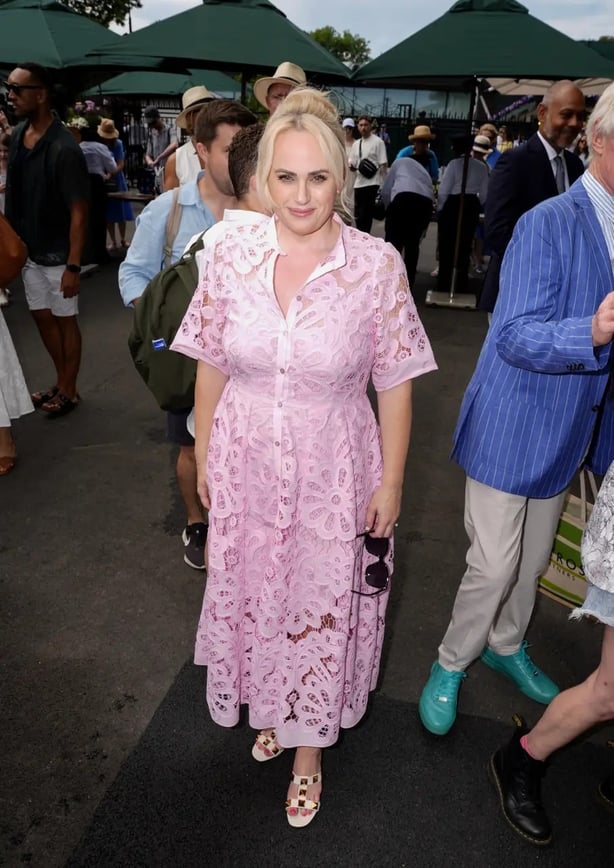 Rebel Wilson wore a Temperley London pink dress (Jordan Pettitt/PA)