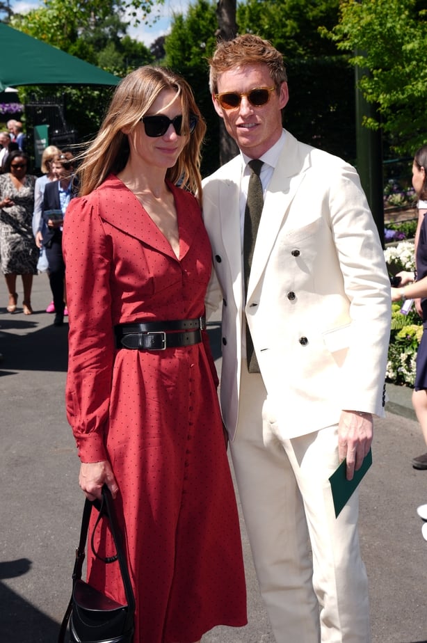 Eddie Redmayne with his wife Hannah (Ben Whitley/PA)