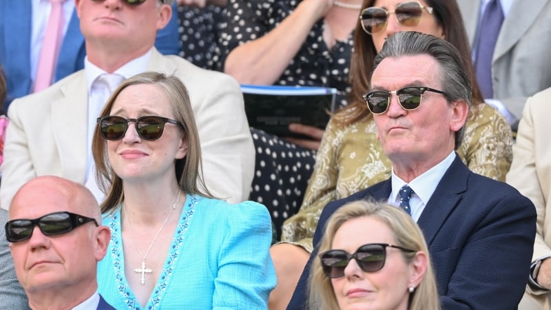 Elizabeth Sharkey and Feargal Sharkey attend day four of the Wimbledon Tennis Championships at the All England Lawn Tennis and Croquet Club on Thursday. Photo credit: Karwai Tang/WireImage