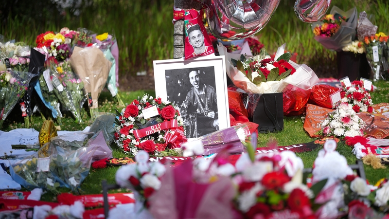 Tributes are left at Anfield for Diogo Jota, who was killed alongside his brother Andre Silva, in a car crash in Spain