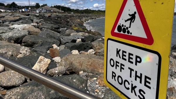 Rock armour was put in place in Courtown to try to halt the erosion