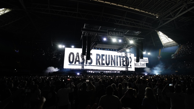 The crowd went wild as they watched Oasis on stage at the Principality Stadium