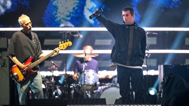 CARDIFF, WALES - JULY 04: (EDITORS NOTE: EDITORIAL USE ONLY. IMAGES MAY ONLY BE USED IN RELATION TO THE EVENT. NO COMMERCIAL USE. NO USE IN PUBLICATIONS SOLELY DEDICATED TO THE ARTIST. NO USE AFTER JULY 03, 2026.) Liam Gallagher of Oasis performs on stage during the opening night of their Live 25' T