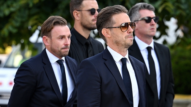 GONDOMAR, PORTUGAL - JULY 05: Michael Edwards, Chief Executive of Liverpool FC, arrives with representatives and players of Liverpool FC at a funeral held for Diogo Jota and his brother Andre Silva at Igreja Matriz de Gondomar on July 05, 2025 in Gondomar, Portugal. Diogo Jota was a professional foo