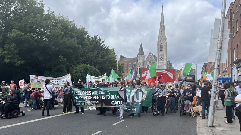 The protest is led by the Community Action Tenants Union