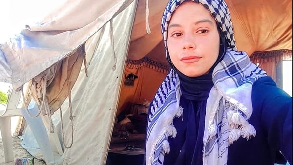 Ghada Ashour currently lives in a sprawling tented camp where she shares with nine more family members
