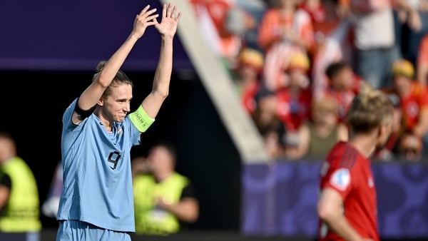 Vivianne Miedema celebrates opening the scoring against Wales